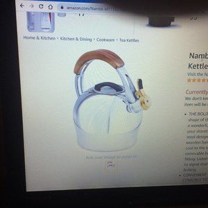 brand new nambe boon tea kettle